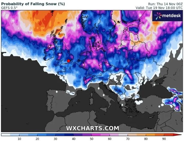 灰机@hz2333英国降雪：新地图准确显示了英国的哪些地区将在几天内看到北极的混